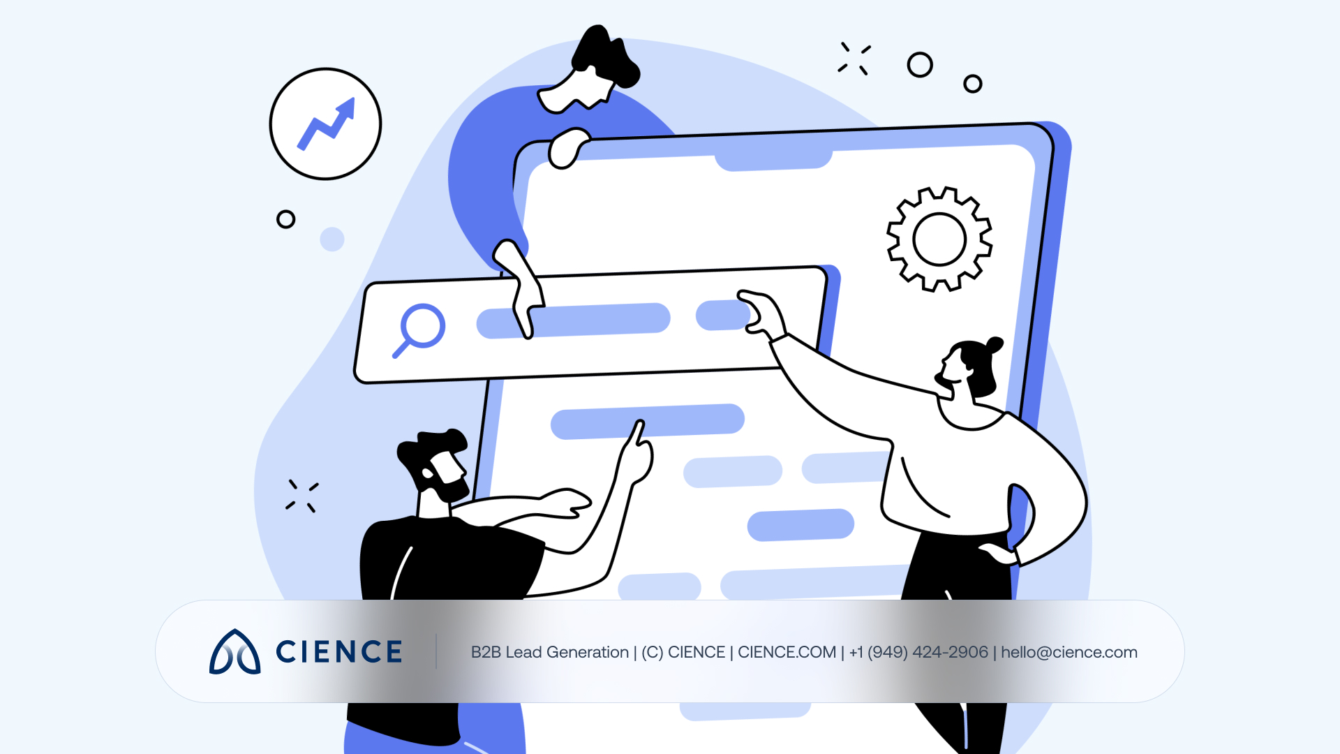 CIENCE backlinks team — 12 specialists including outreach managers, junior and senior backlink specialists, and an SEO manager working on client campaigns